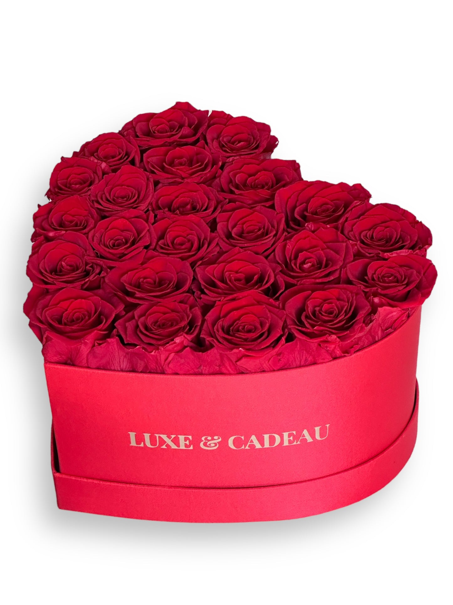 Cœur de roses éternelles stabilisé