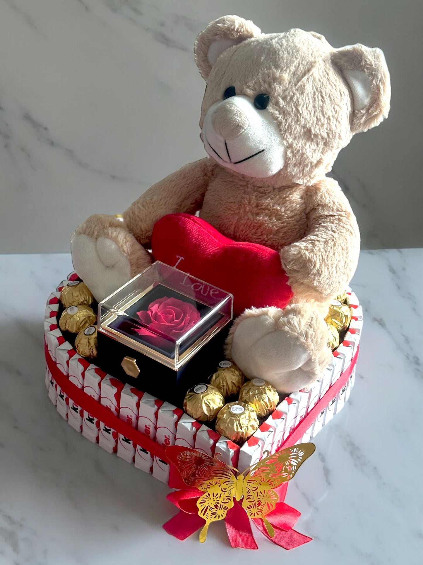 Cœur de chocolat avec nounours