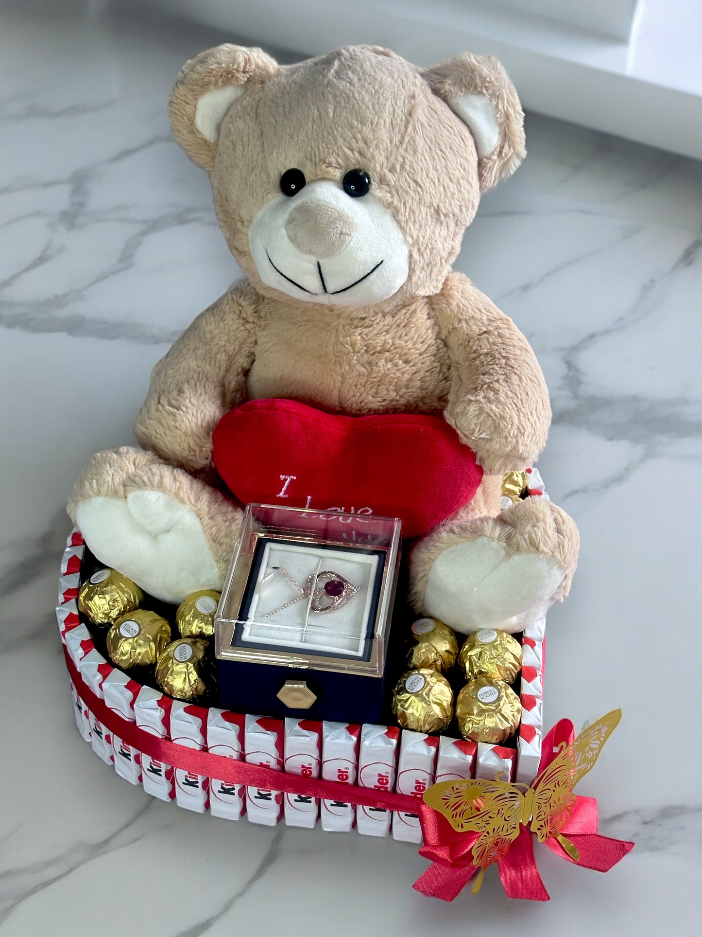 Cœur de chocolat avec nounours L