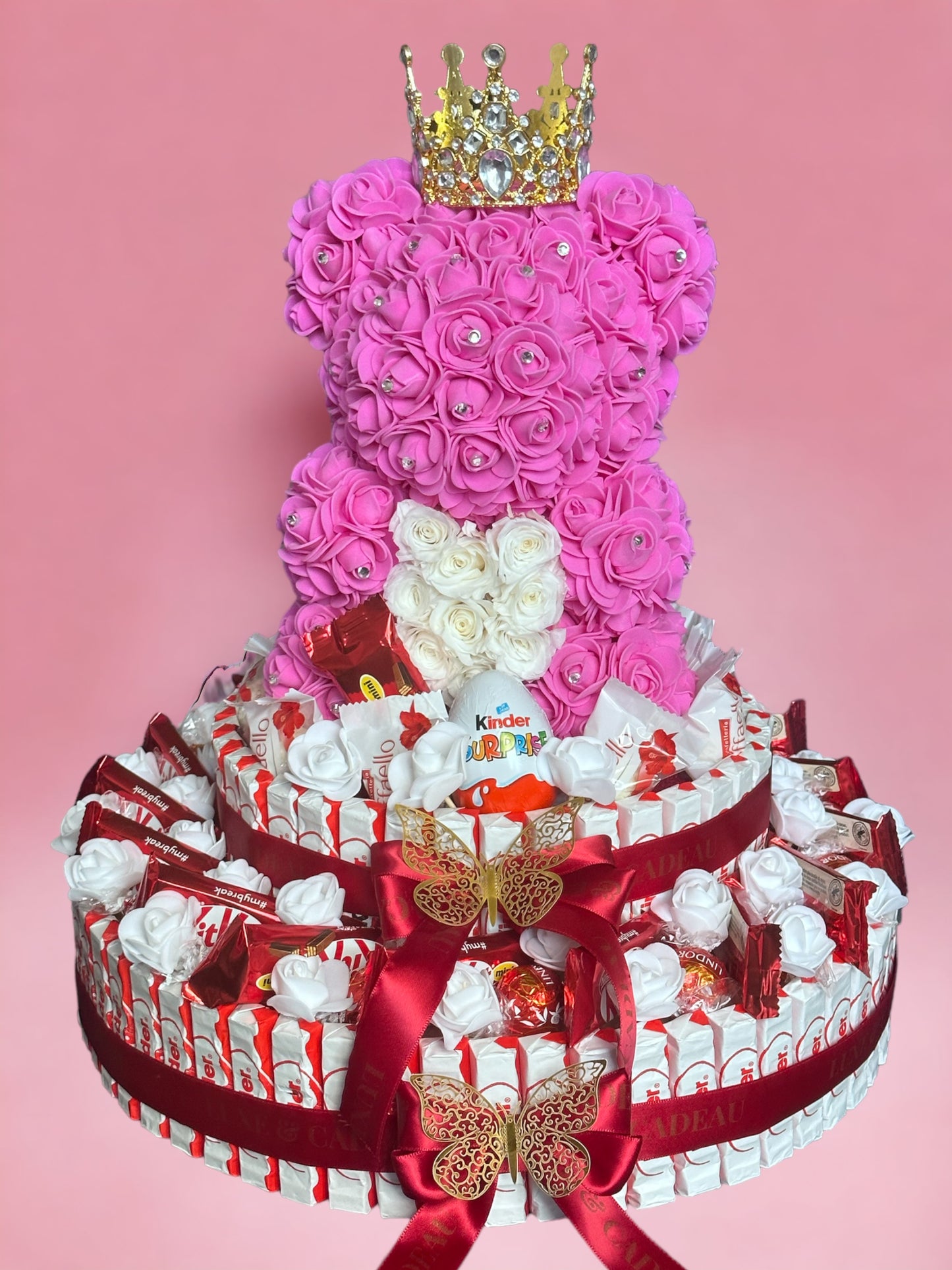 Box chocolat / ourson de roses