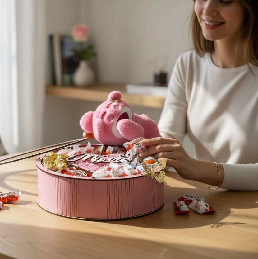 Coffret Cadeau Luxe « Ma Vie » avec Ourson – Douceur, Gourmandise & Tendresse