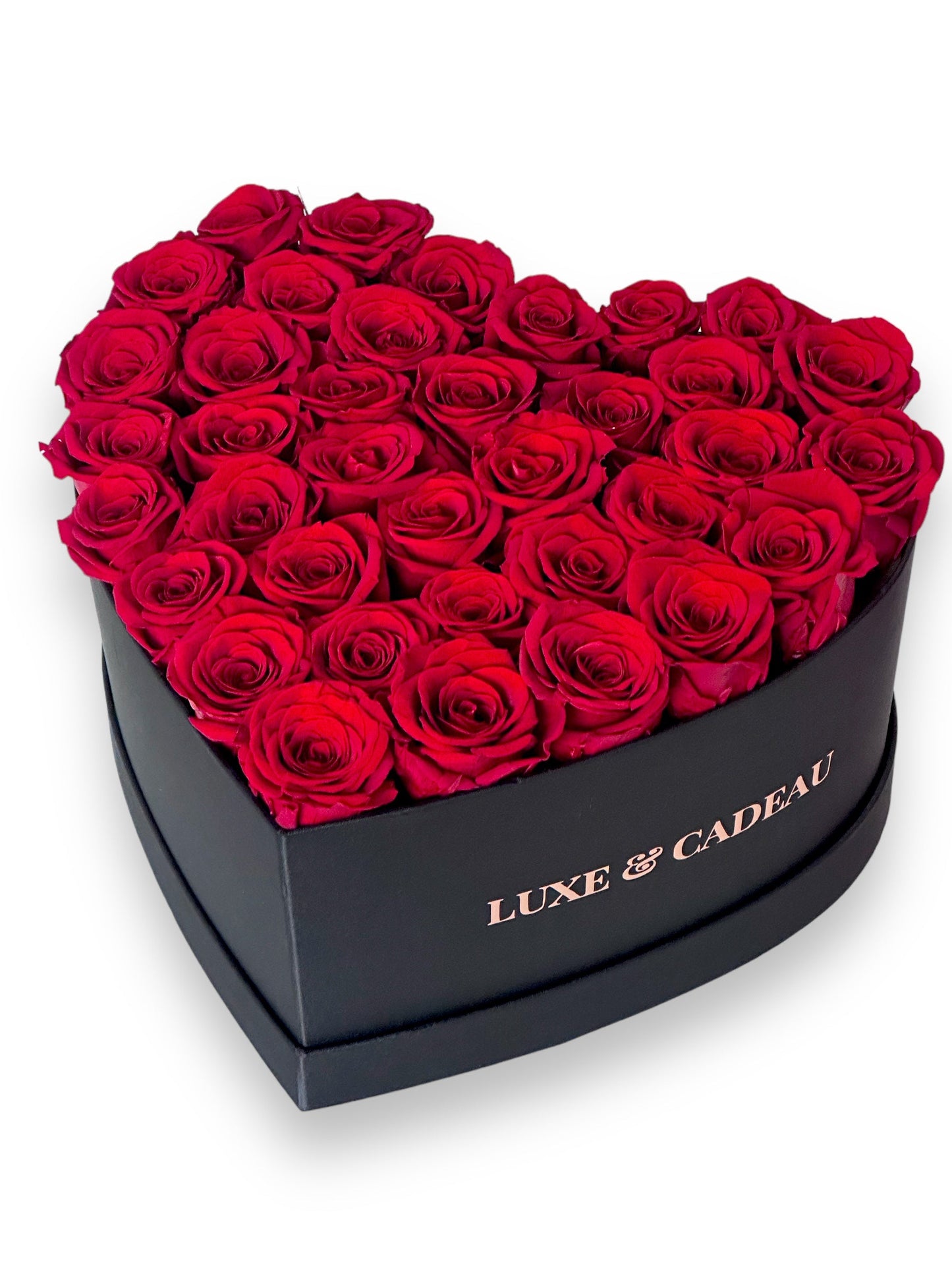 Cœur de roses éternelles stabilisé