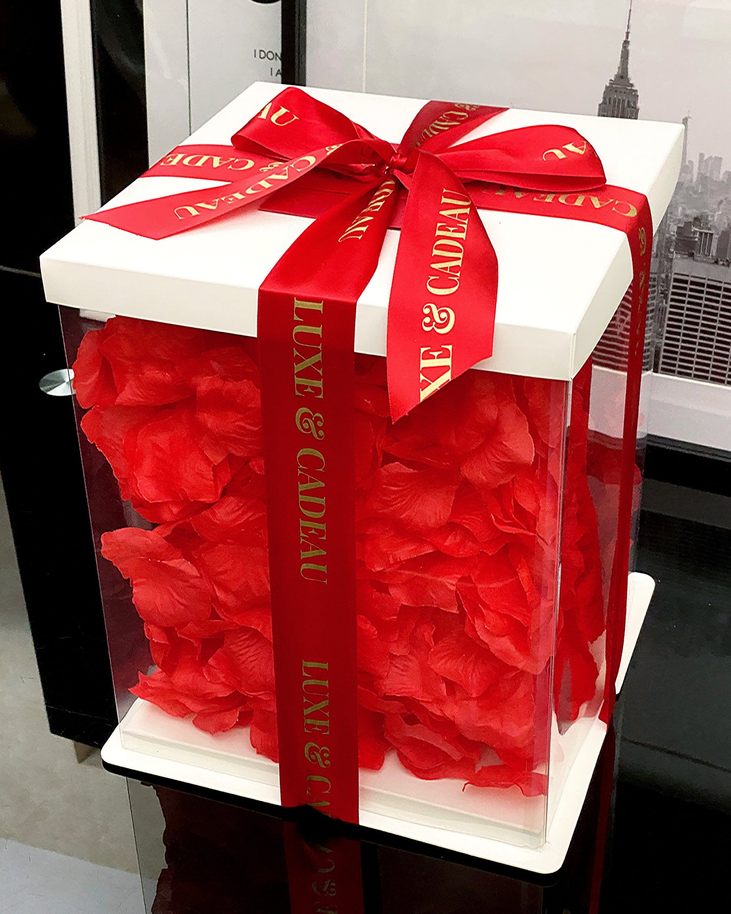 Ours en roses Rouge 25 cm