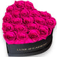 Cœur de roses éternelles stabilisé