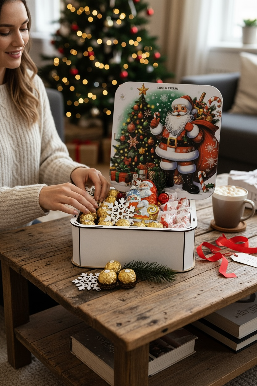 Coffret Gourmand de Noël – Édition Premium avec Chocolats & Décorations Festives