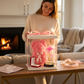 Box Cadeau Romantique – Ours en Roses & Rose Lumineuse