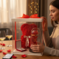 Box Cadeau Romantique – Ours en Roses & Rose Lumineuse