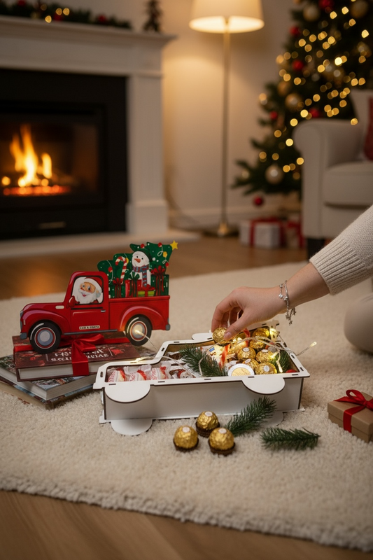 Camion de Noël lumineux garni de douceurs 🎄