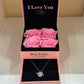 Rose éternelle avec bijoux