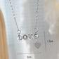 Collier “LOVE” brillant – Coffret romantique prêt à offrir