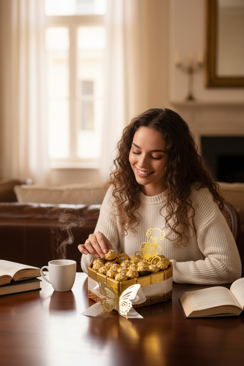 Coffret Chocolats Ferrero Rocher & Merci – Cadeau Anniversaire