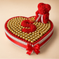 Cœur Ferrero Rocher 50×50cm – Ourson en Roses Initiale Personnalisée