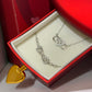 Coeur avec rose éternelle stabilisé et bijoux