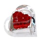 Coffret en forme de cœur avec roses rouges éternelles
