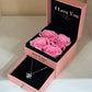 Rose éternelle avec bijoux