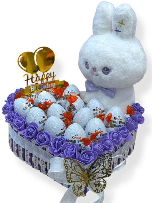 Coffret Cadeau Anniversaire – Édition Spéciale avec Peluche et Chocolats Kinder