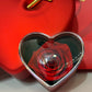 Coeur avec rose éternelle stabilisé et bijoux