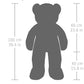 Ours en peluche de couleur blanche, mesurant 100 cm