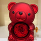 Nounours avec rose éternelle stabilisé + bijoux ♾️