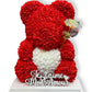 Ours en Roses avec Inscription «Je t’aime mon amour» + Rose Dorée à l’Or 24K – Cadeau Romantique Inoubliable