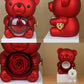 Nounours avec rose éternelle stabilisé