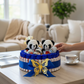 Bouquet gourmand Panda 30x30 – Chocolats Kinder, mini Nutella & roses en savon – Cadeau original fait main