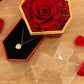 Rose éternelle avec bijoux