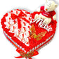 Coffret cœur Raffaello avec ourson, roses et papillon – Cadeau romantique personnalisé