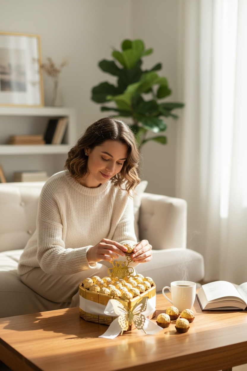 Coffret Chocolats Ferrero Rocher & Merci – Cadeau Anniversaire