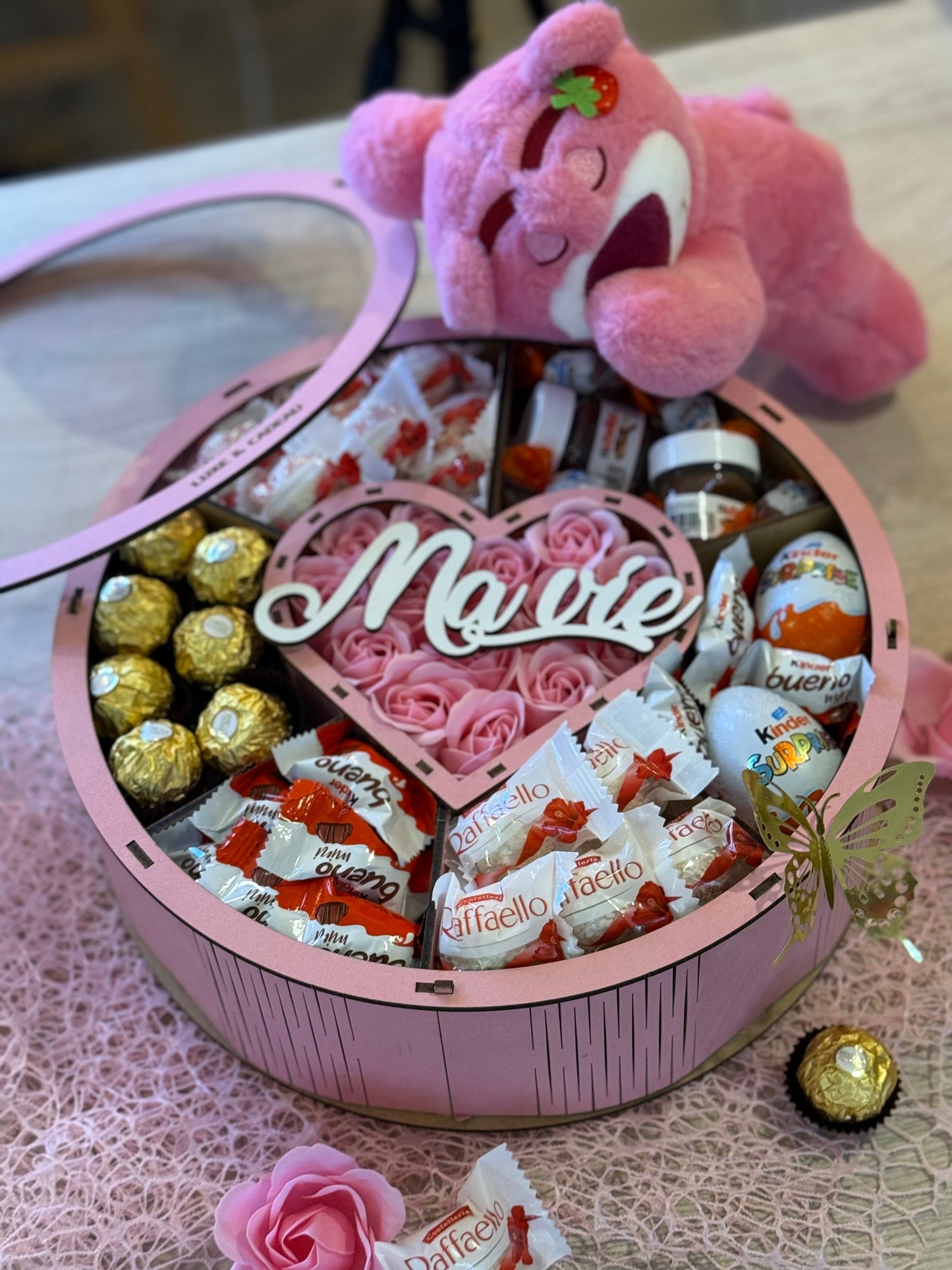 Coffret Cadeau Luxe « Ma Vie » avec Ourson – Douceur, Gourmandise & Tendresse