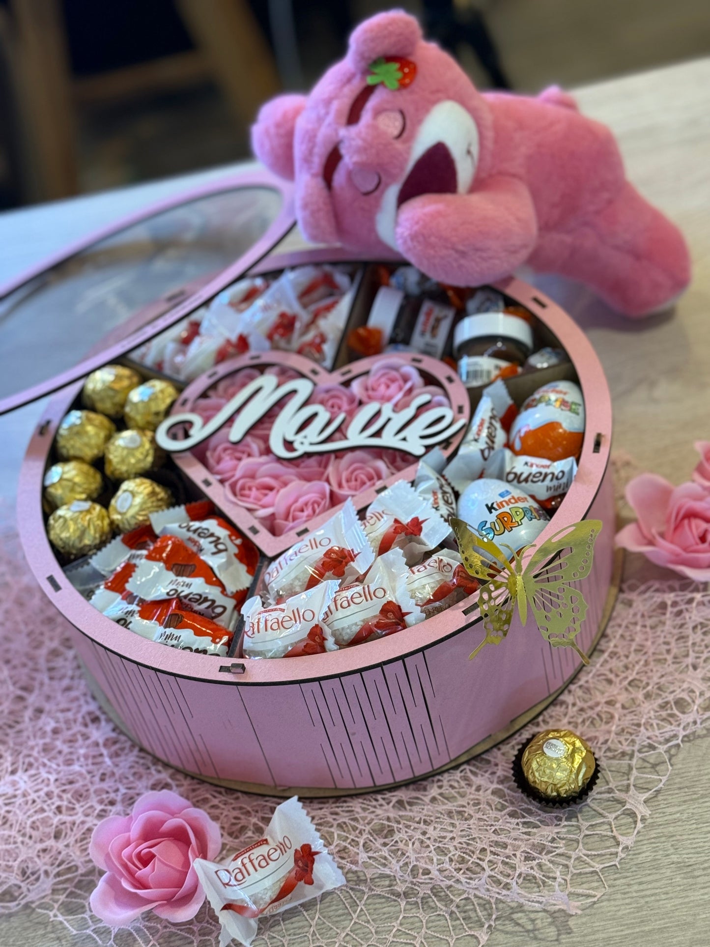 Coffret Cadeau Luxe « Ma Vie » avec Ourson – Douceur, Gourmandise & Tendresse