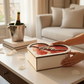 Coffret Cœur Personnalisable – Roses Rouges & Blanches