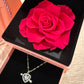 Rose éternelle avec bijoux
