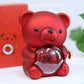 Ours cadeau avec rose éternelle & bijou – Coffret 2-en-1 rotatif 360°