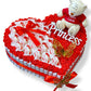 Coffret cœur Raffaello avec ourson, roses et papillon – Cadeau romantique personnalisé