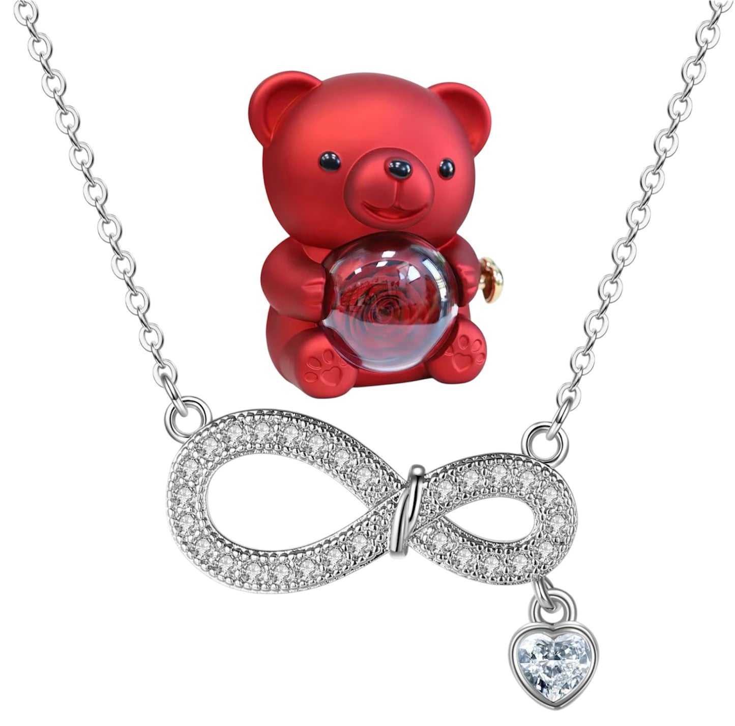 Collier Infini brillant – Coffret romantique prêt à offrir