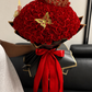 Bouquet de 150 Roses Rouge Artificielles XXL avec Couronne – Cadeau de Luxe