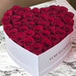 Cœur de roses éternelles stabilisé