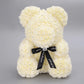 Ours en roses avec strass 40 cm