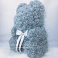 Ours en roses 40 cm Gris