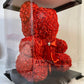 Ours en roses avec strass 40 cm