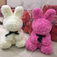 Lapin de roses 45 cm
