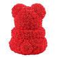 Ours en roses Rouge 40 cm