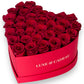 Cœur de roses éternelles stabilisé