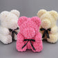 Ours en roses avec strass 40 cm