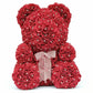Ours en roses avec strass 40 cm