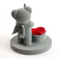Ourson • Romantique • avec rose stabilisé