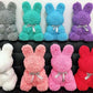 Lapin de roses 45 cm
