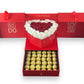 Roses éternelles personnalisée avec chocolat