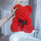 Ours en roses avec strass 40 cm
